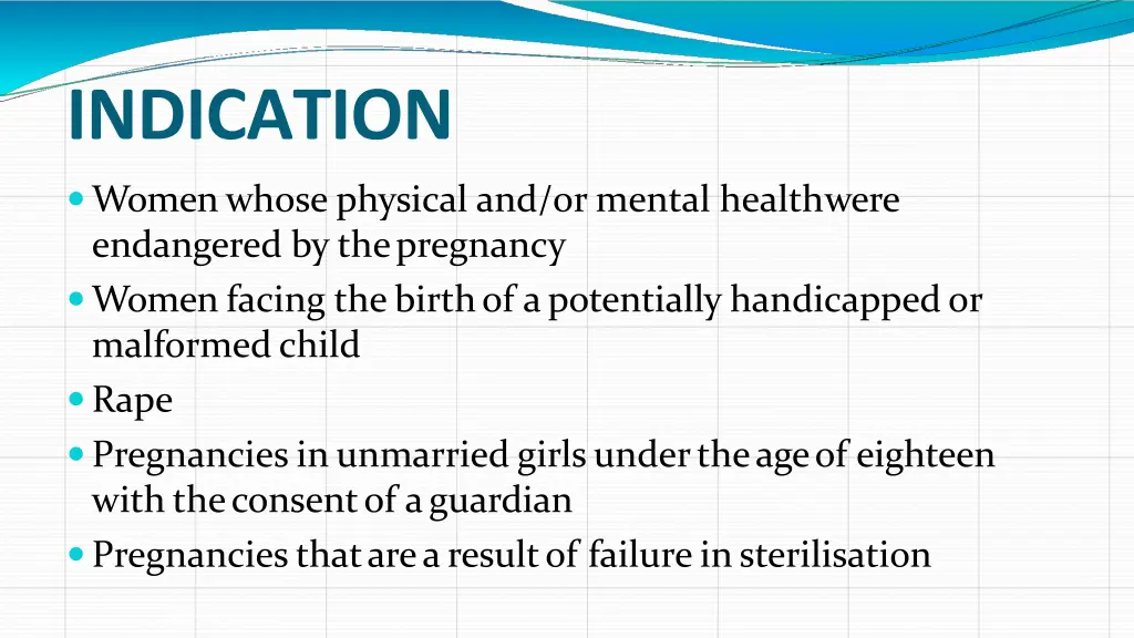 indication
