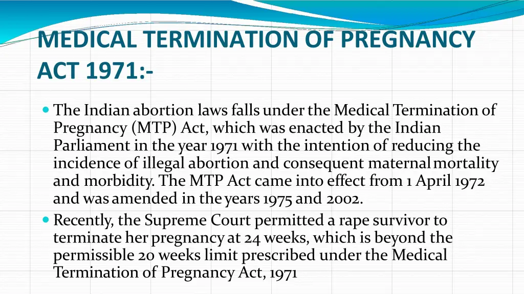 medical termination of pregnancy act 1971