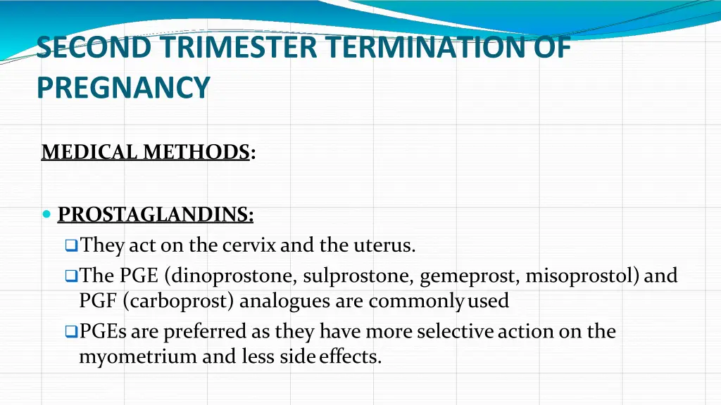 second trimester termination of pregnancy