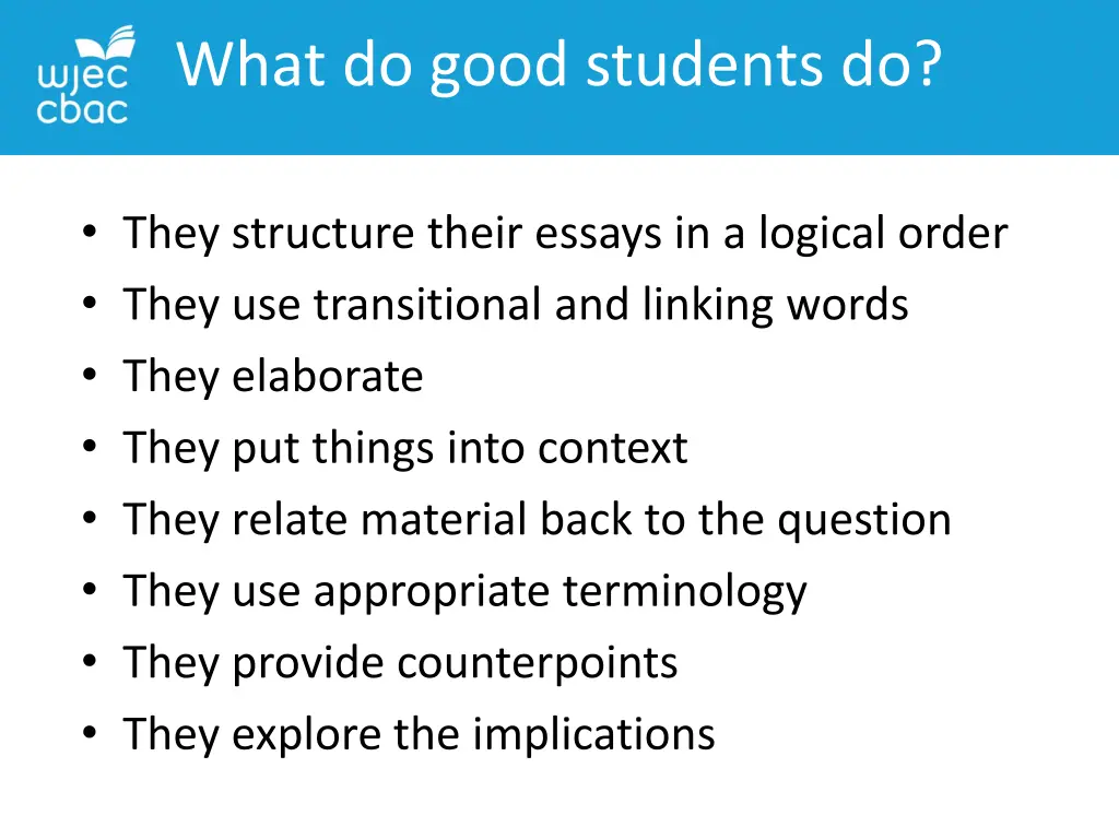 what do good students do