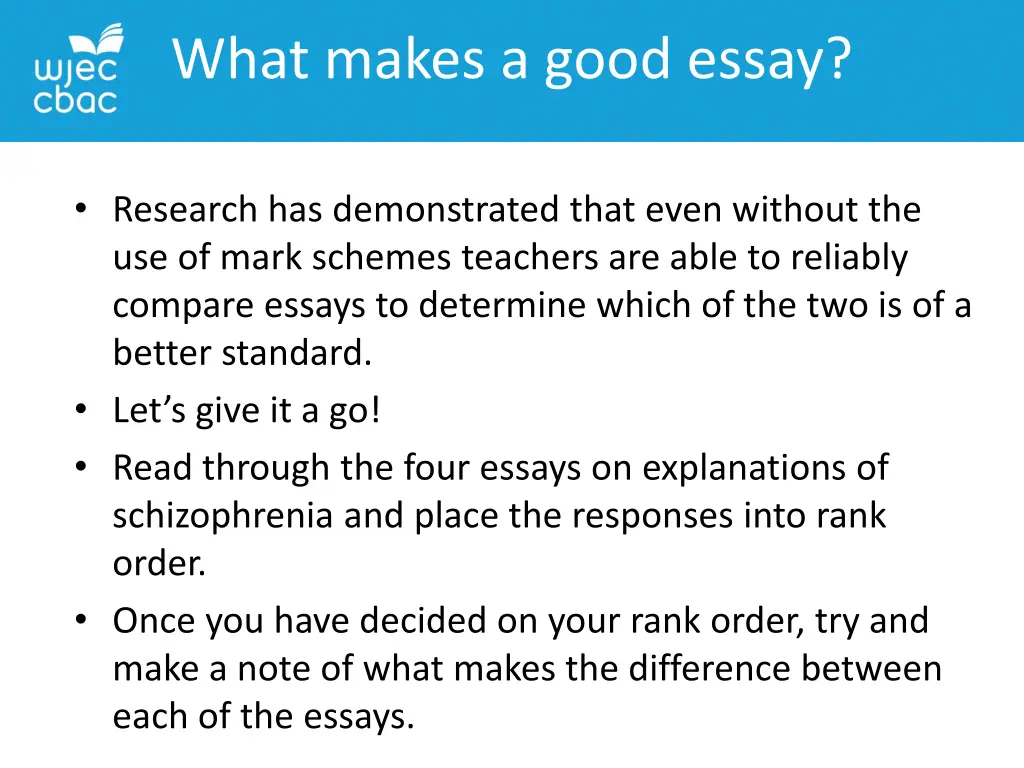what makes a good essay