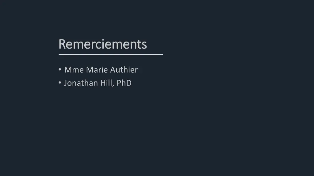 remerciements remerciements