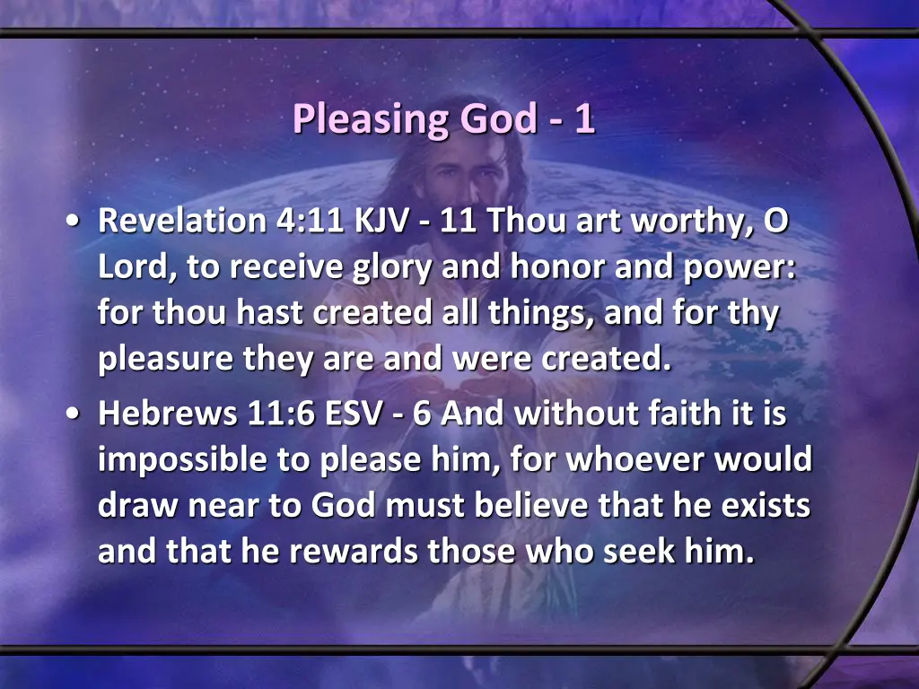 pleasing god 1