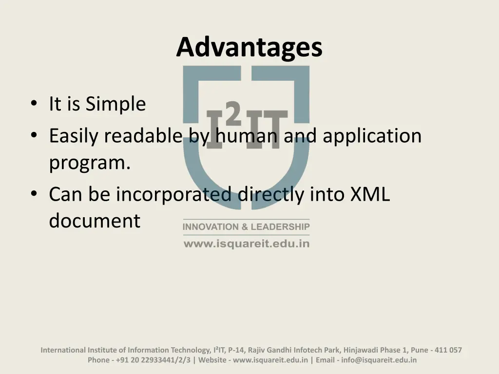 advantages