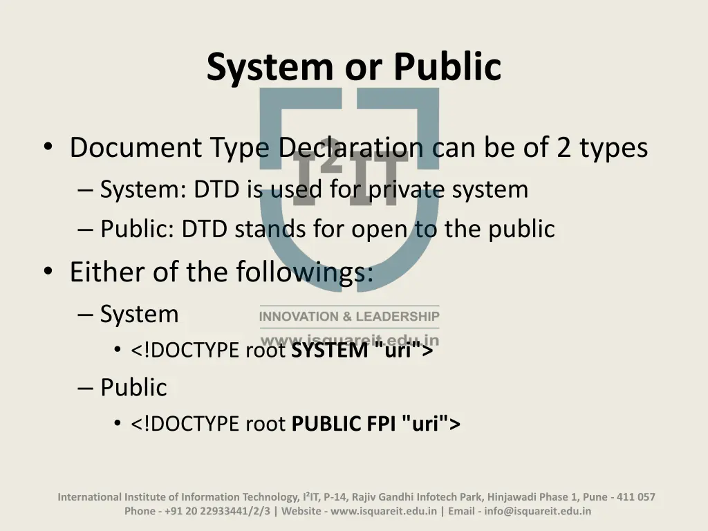 system or public