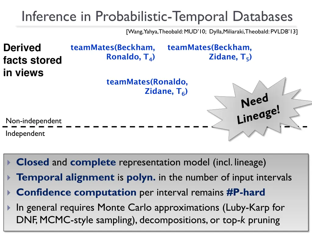 inference in probabilistic temporal databases 2
