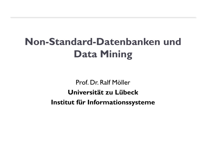 non standard datenbanken und data mining