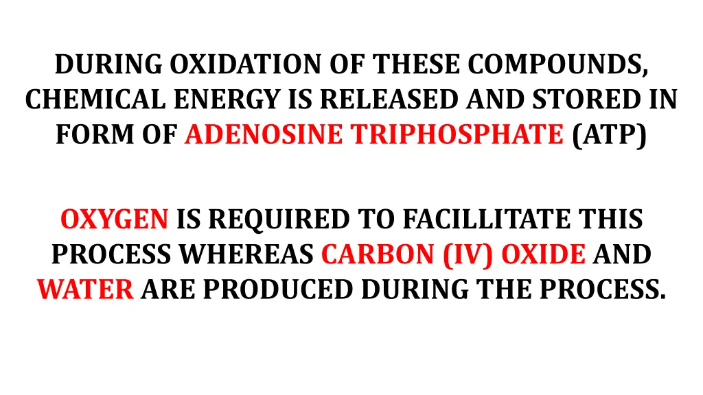 during oxidation of these compounds chemical