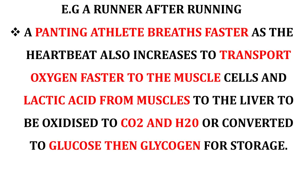 e g a runner after running