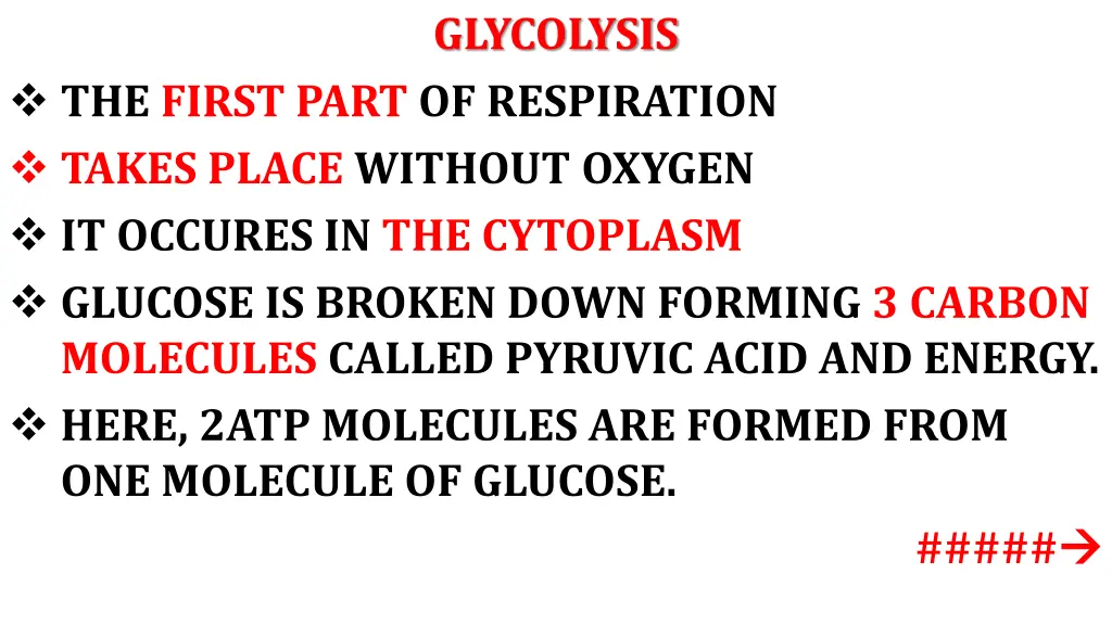 glycolysis