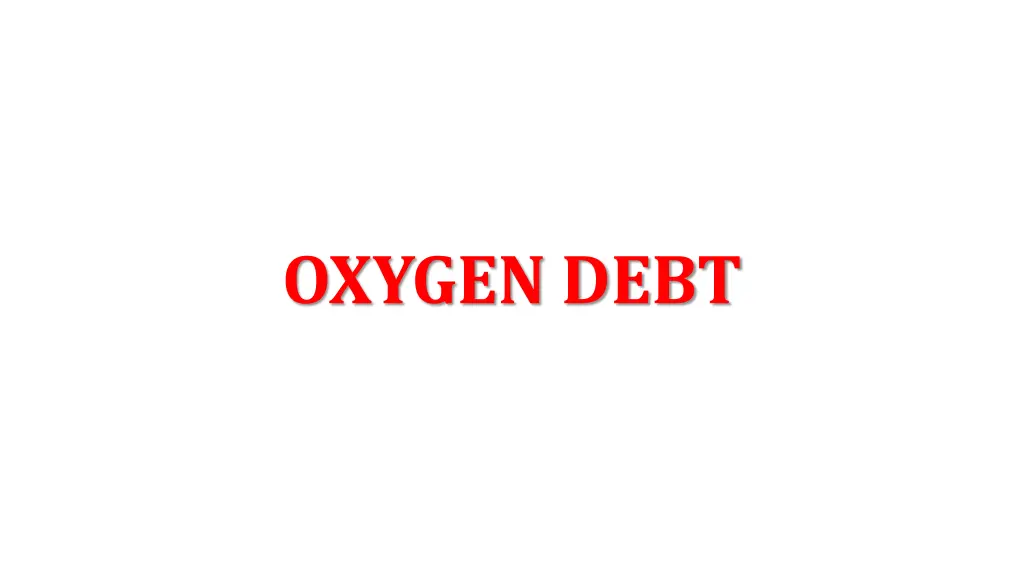 oxygen debt