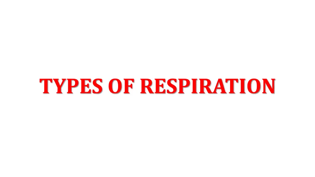 types of respiration