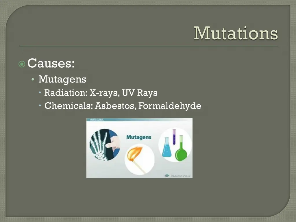causes mutagens radiation x rays uv rays