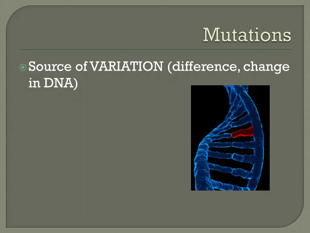source of variation difference change in dna