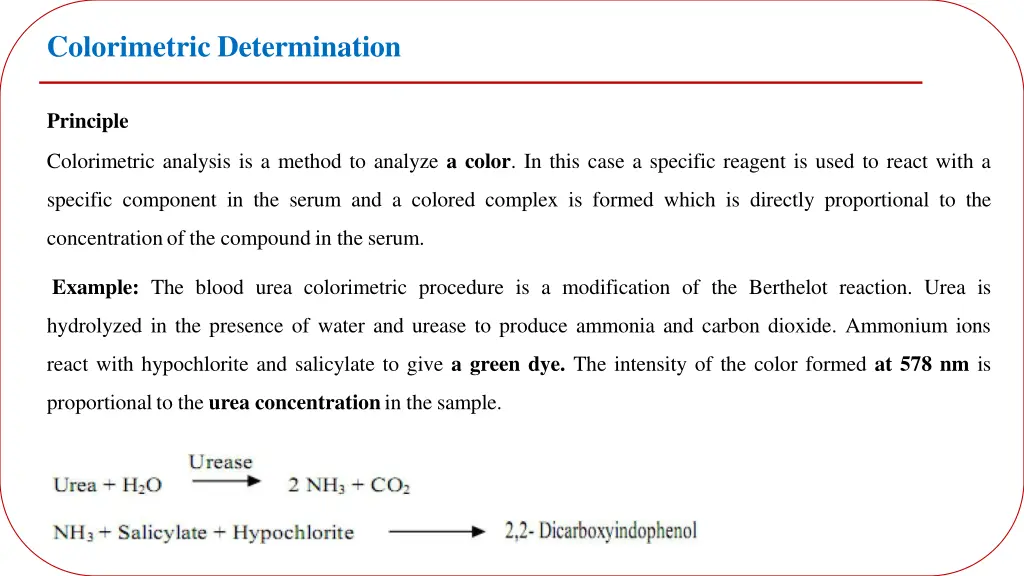 colorimetric determination