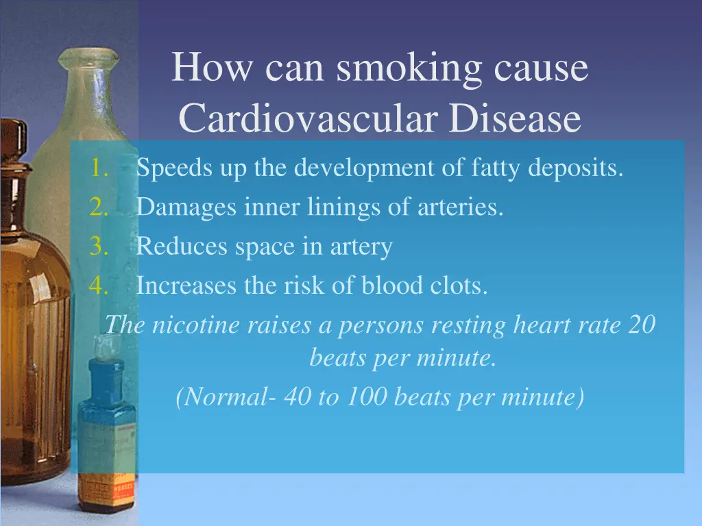 how can smoking cause cardiovascular disease