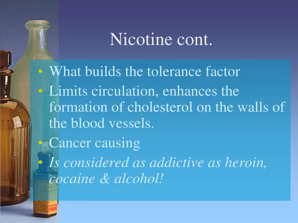 nicotine cont