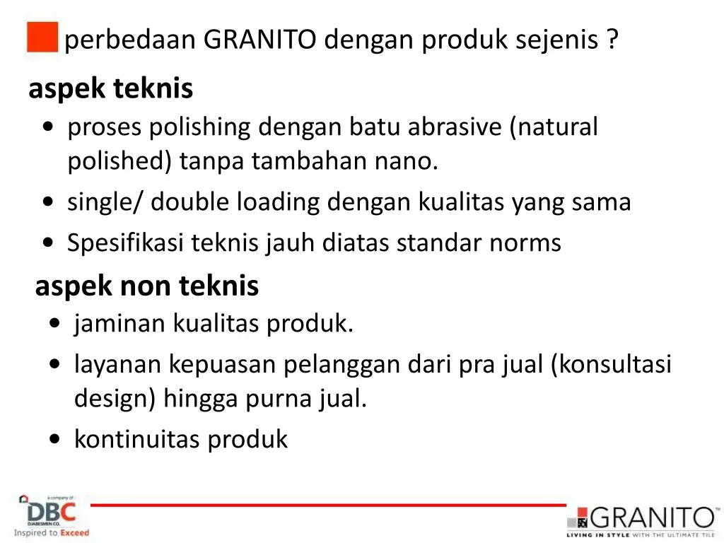 perbedaan granito dengan produk sejenis