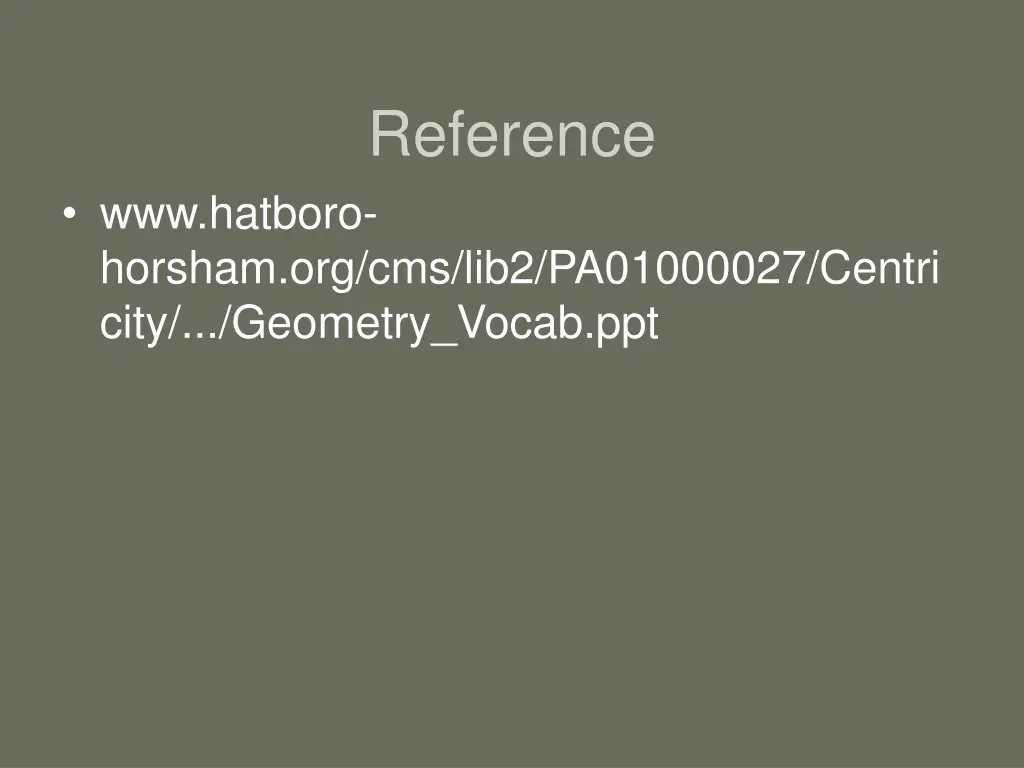 reference