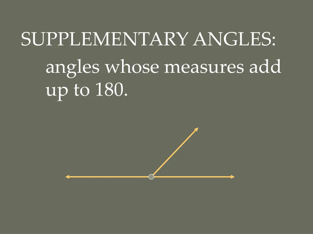supplementary angles angles whose measures