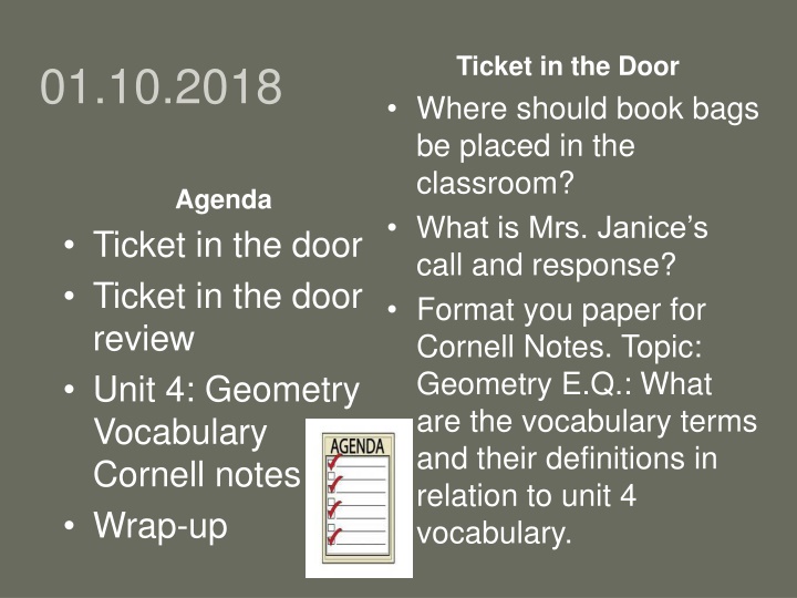 ticket in the door where should book bags