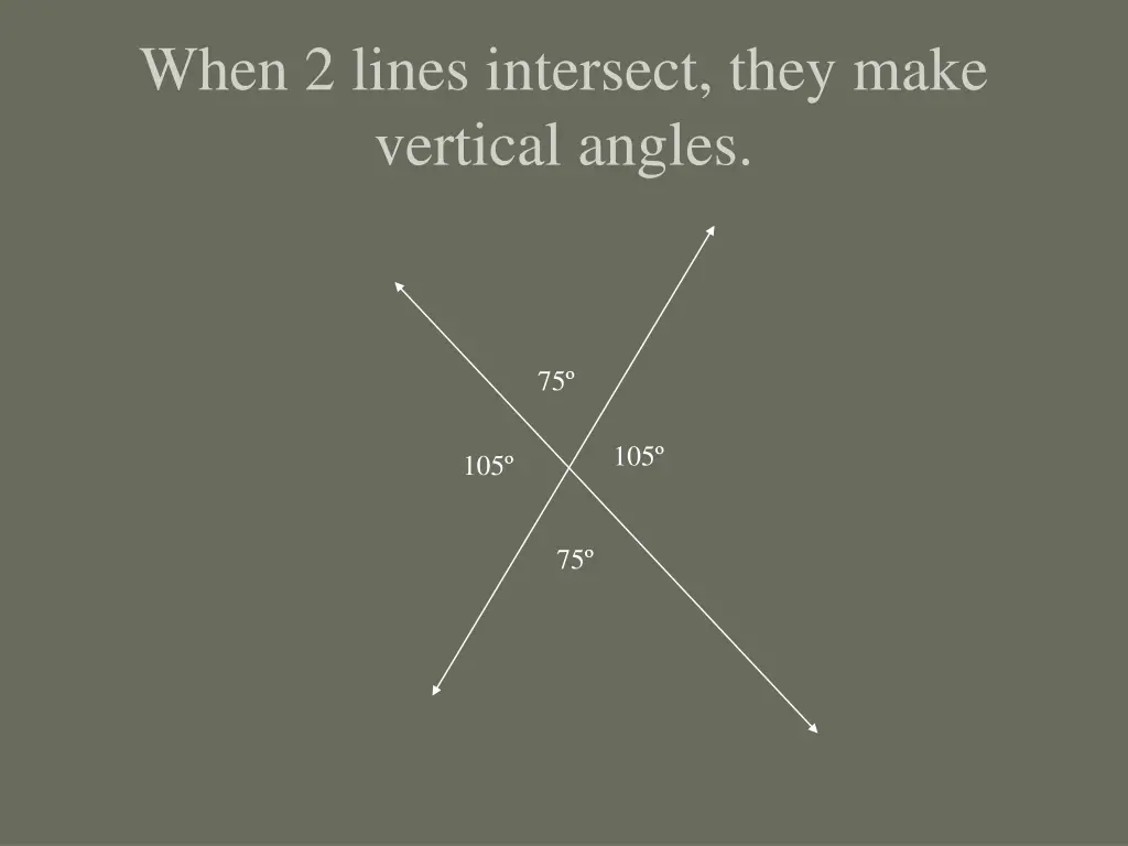 when 2 lines intersect they make vertical angles