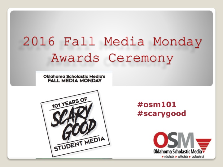 2016 fall media monday awards ceremony