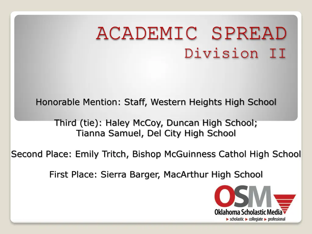 academic spread division ii