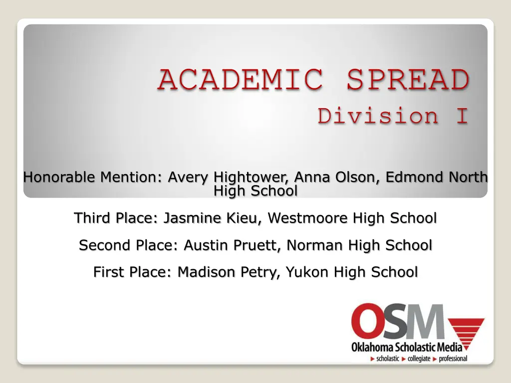 academic spread