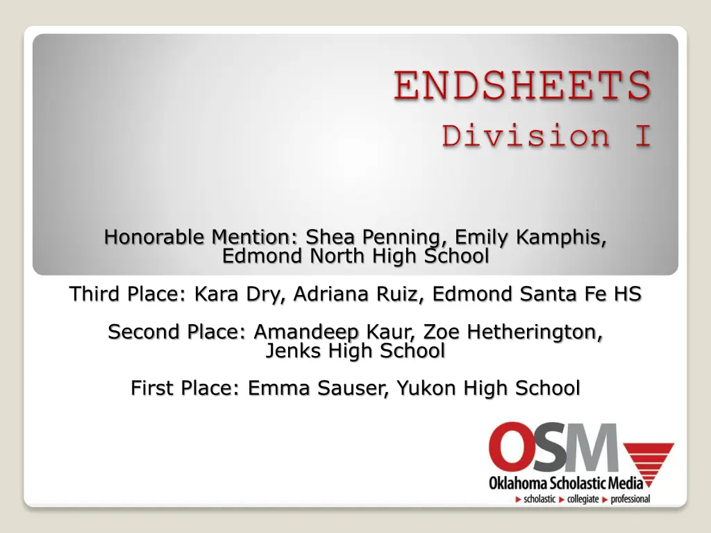 endsheets division i