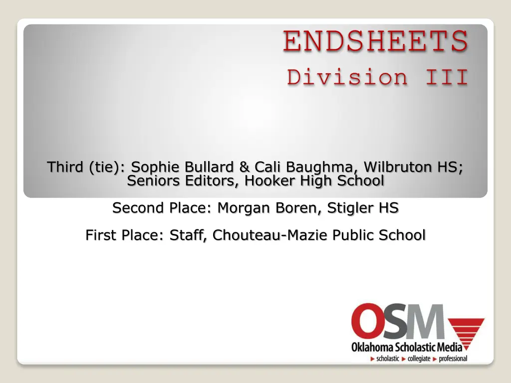 endsheets division iii