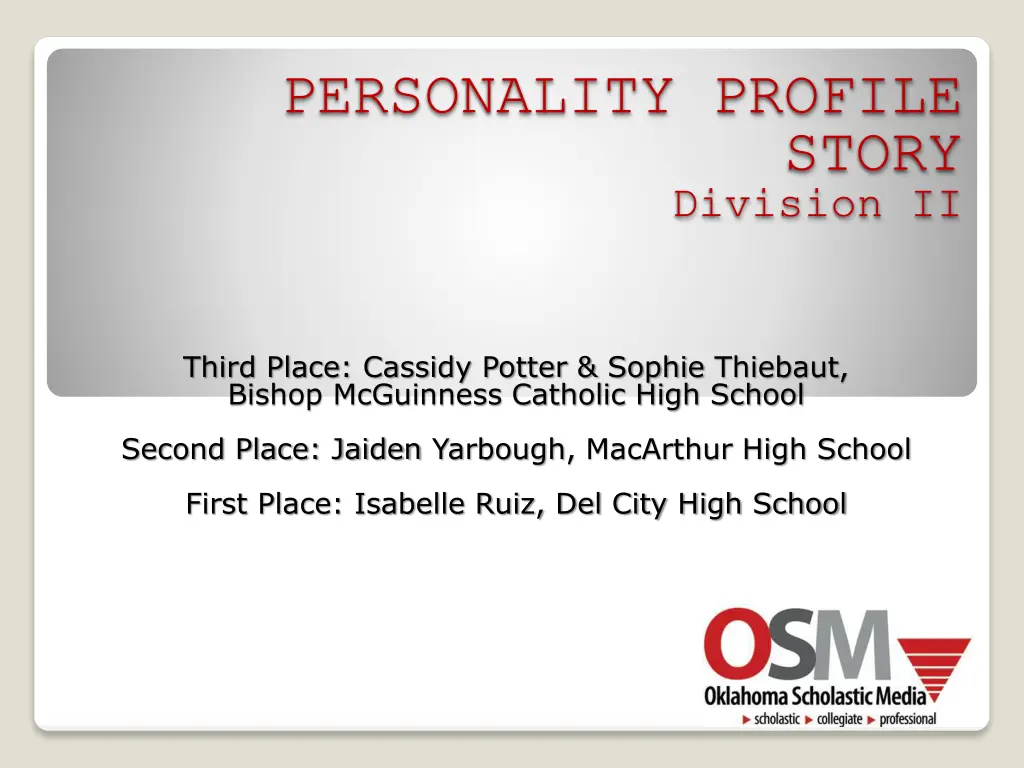 personality profile 1