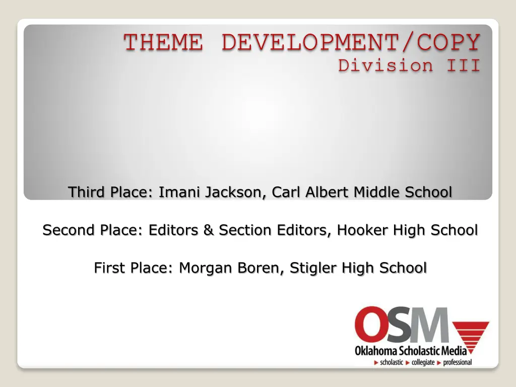 theme development copy