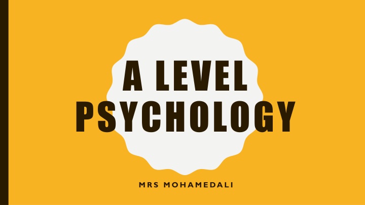 a level psychology