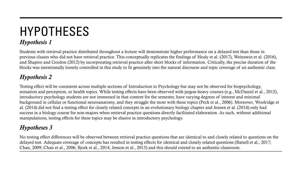 hypotheses hypothesis 1