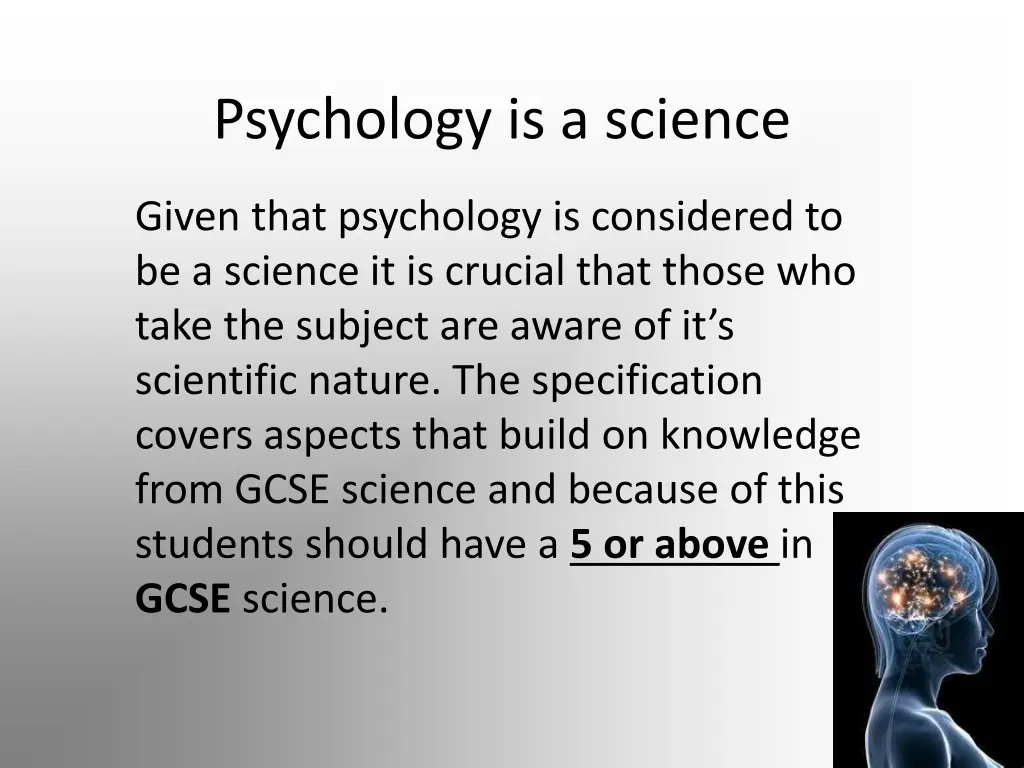 psychology is a science