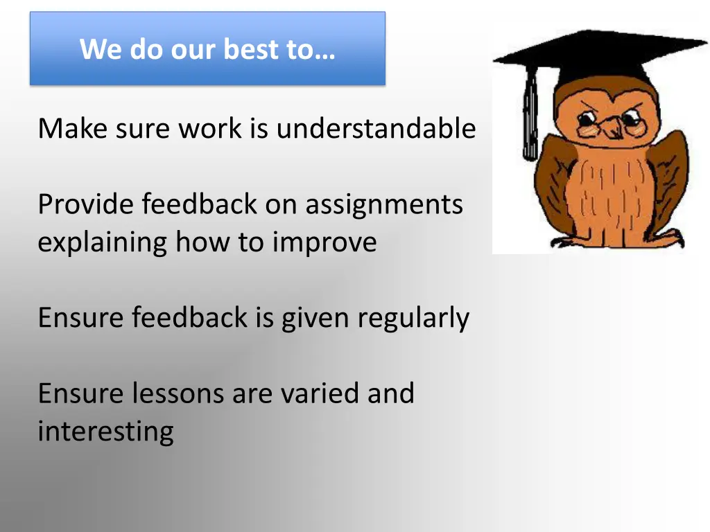 we do our best to