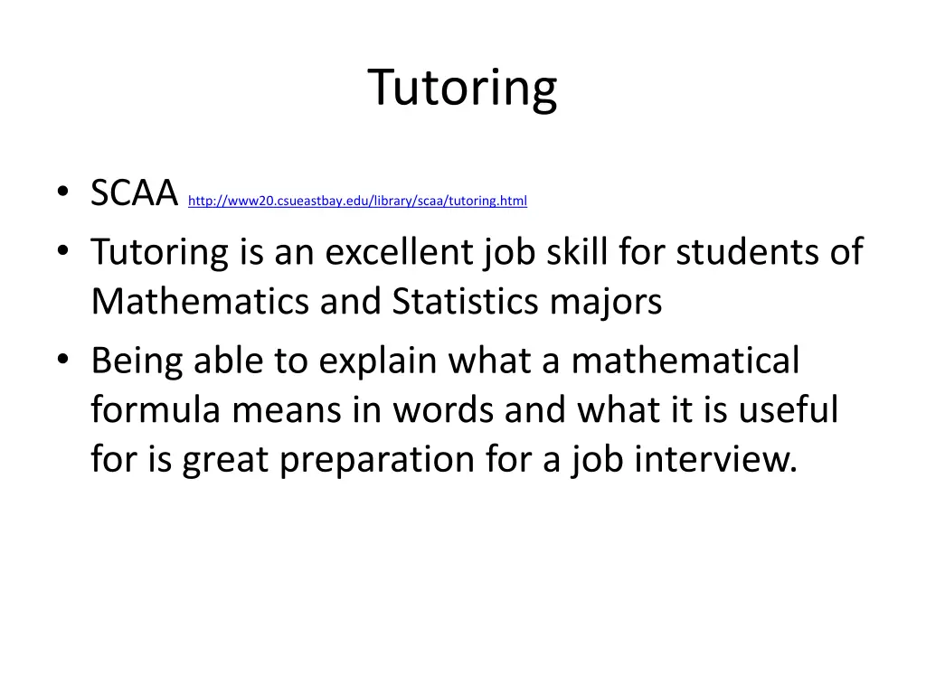 tutoring