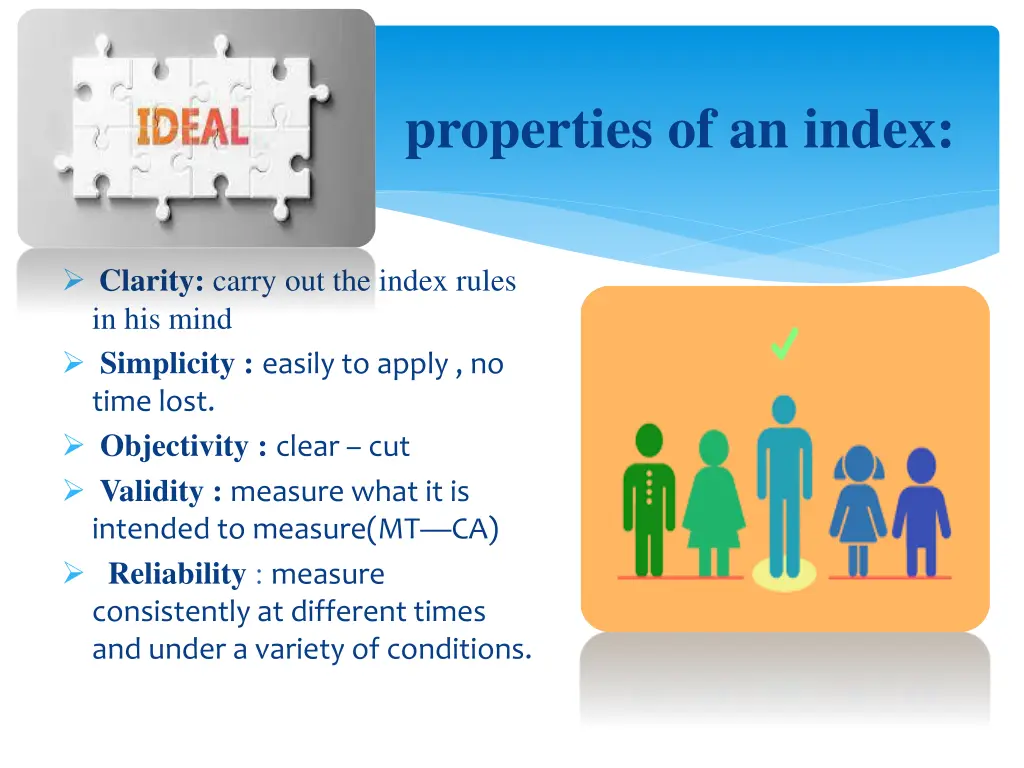 properties of an index