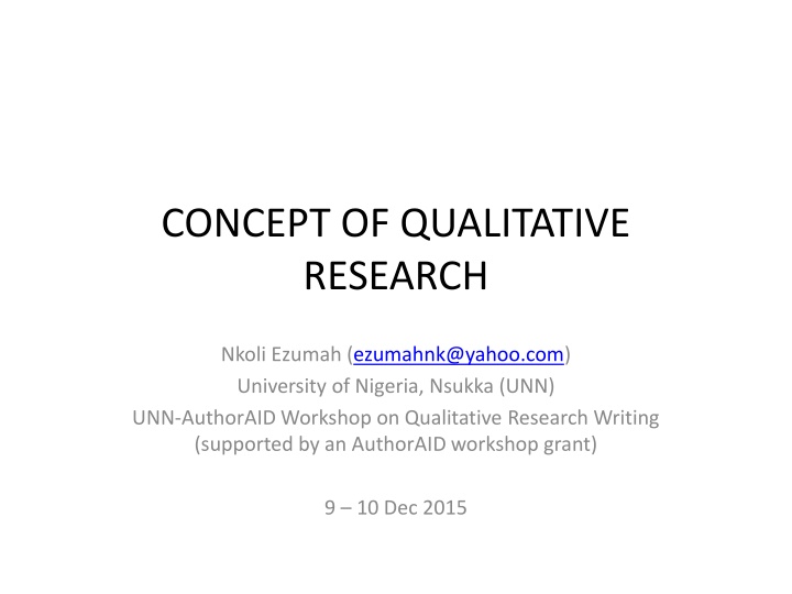 concept of qualitative research