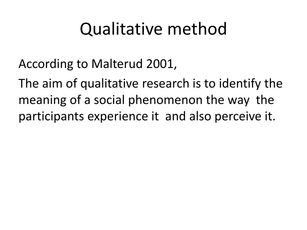 qualitative method