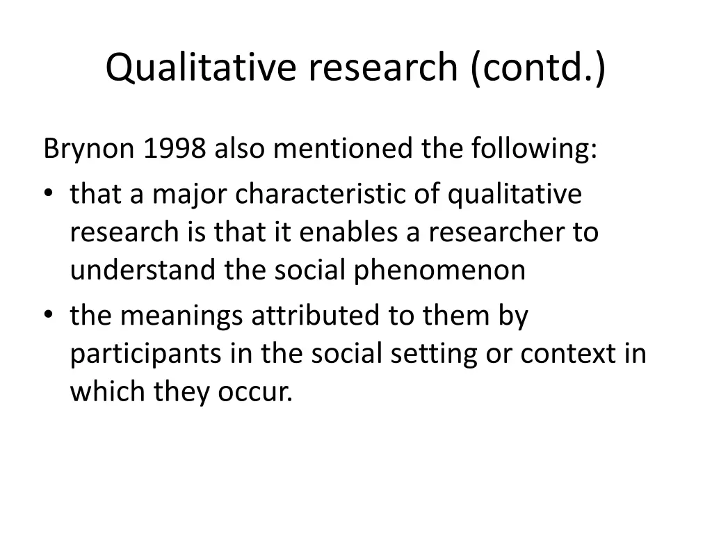 qualitative research contd 1