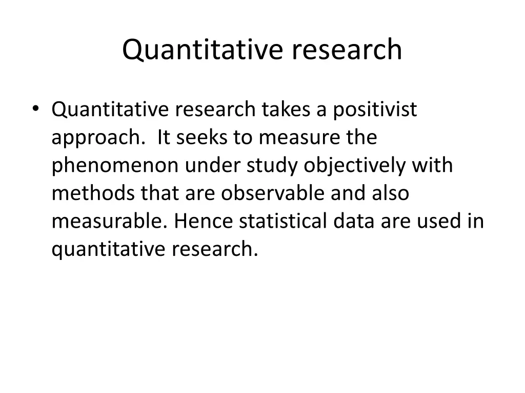 quantitative research