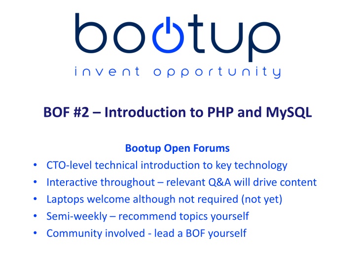 bof 2 introduction to php and mysql