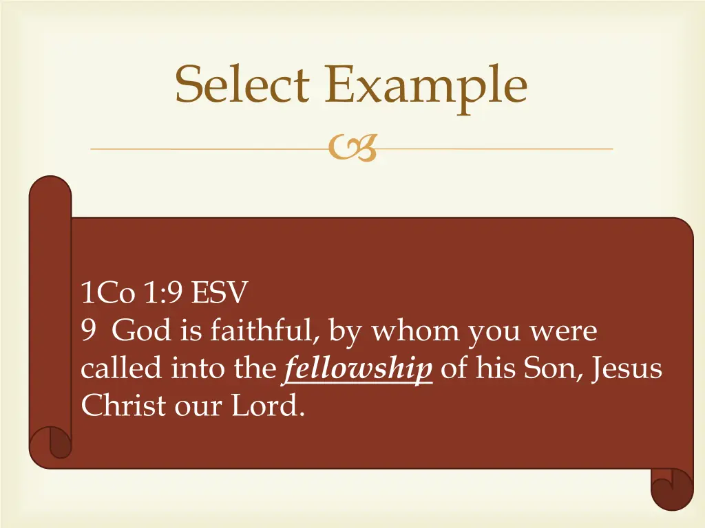 select example 3