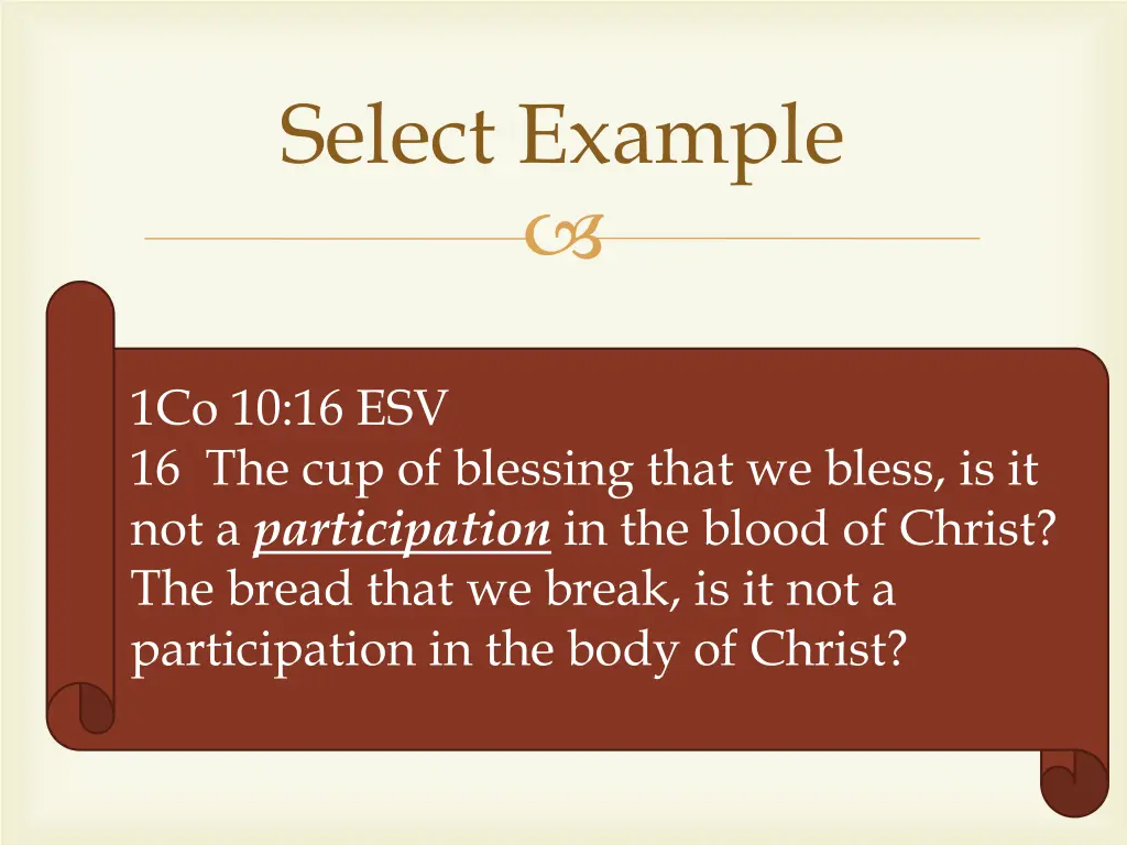select example 4