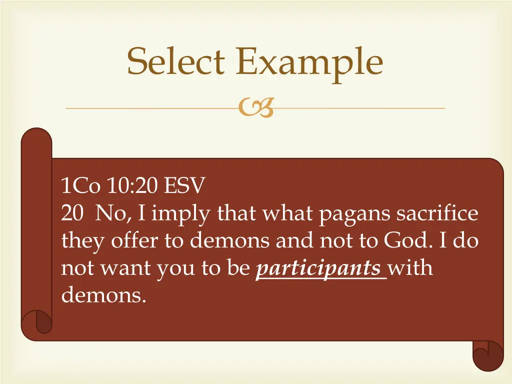 select example 5