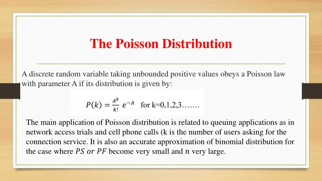 the poisson distribution
