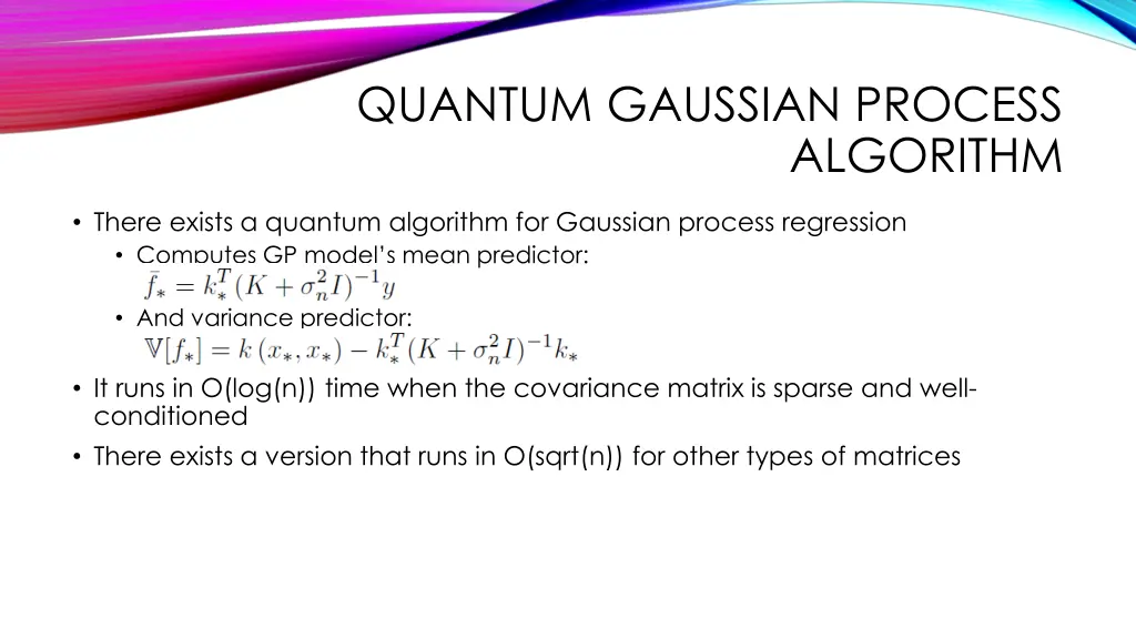 quantum gaussian process
