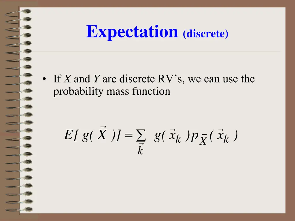 expectation discrete